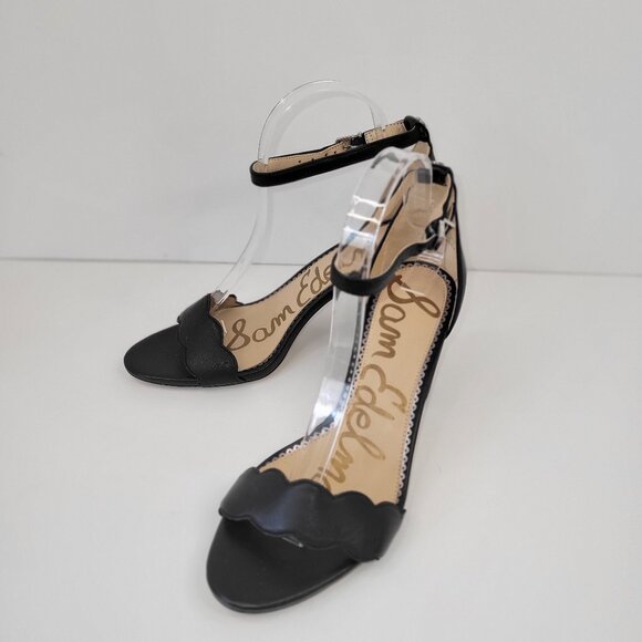 Sam Edelman Odila Sandal Black Leather Shoe Women's Size 7.5 - Picture 2 of 9